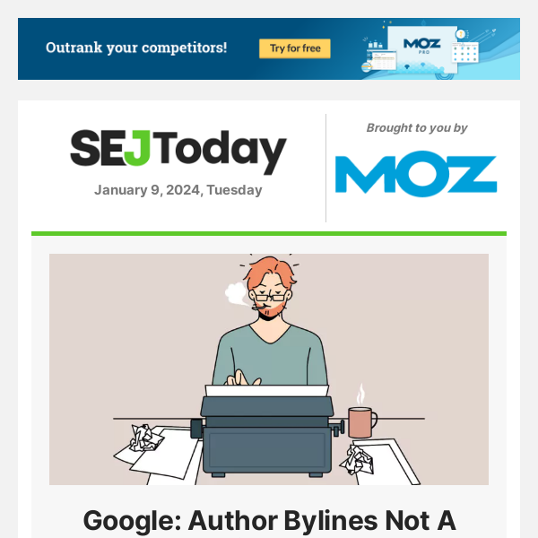 Google: Author Bylines Not A Ranking Factor