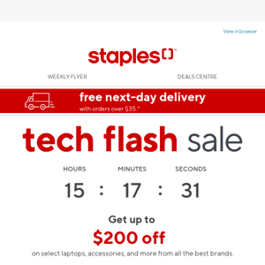 🚨LAST CHANCE: Tech Flash Sale (Save up to $200!)