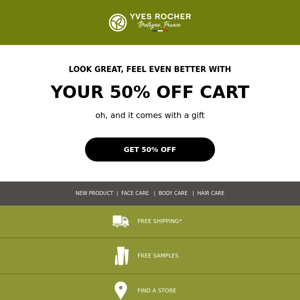 Want 50% Off Your Cart?