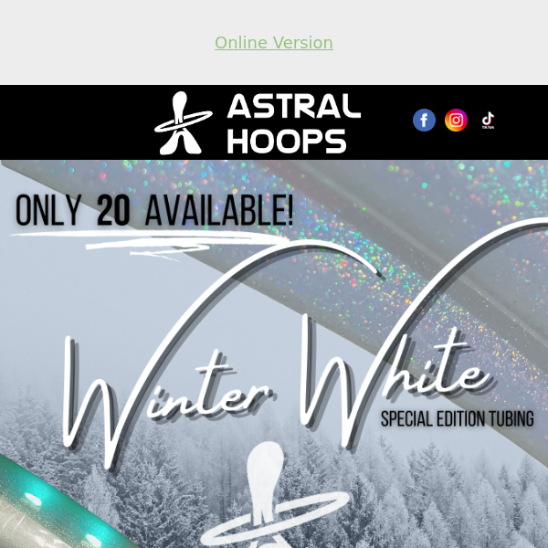 ⚠️Only 20 Available⚠️ Limited Edition ❄️Winter White ❄️Tubing is BACK!
