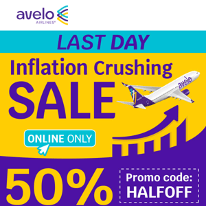 ⏳ HOURS LEFT to save 50% off flights! 🤑