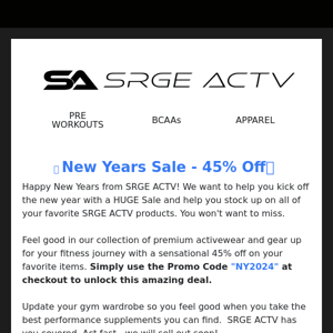 🎉 New Years 2024 Sale - 45% OFF