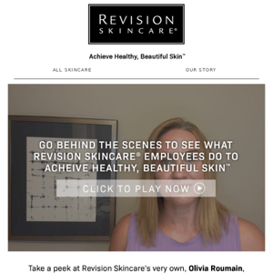 Go Behind the Scenes to See What Revision Skincare Employees do to Achieve Healthy Beautiful Skin​