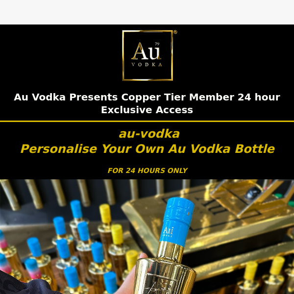 Personalise Your Own Au Vodka Bottle🏆