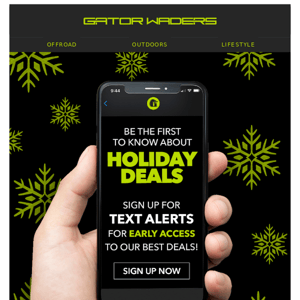 Get Early Access to Holiday Deals!