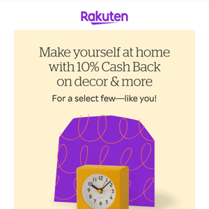 🏠 EXCLUSIVE: 10% Cash Back on home & decor! 🏠
