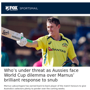 Who’s under threat as Aussies face World Cup dilemma over Marnus’ brilliant response to snub