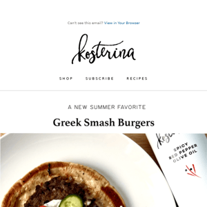 Greek-Style Smash Burgers 🍔