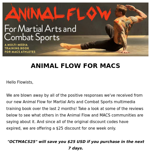 Animal Flow for Martial Arts and Combat Sports