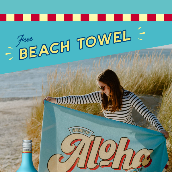Beach ready? 🏖  Don't miss out on your FREE beach towel!