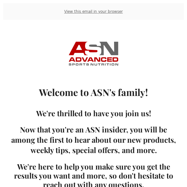 Welcome to the ASN family!