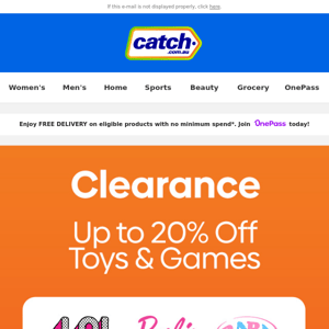 🪀 It's PLAYTIME! Toys & Games up to 20% off