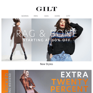 New rag & bone Starting at 60% Off Women’s | Extra 20% Off Unlocked for 48 Hours