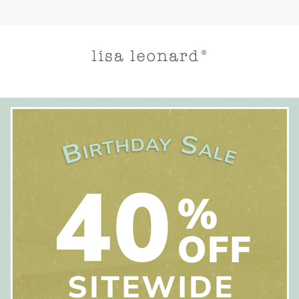 40% OFF?! You read that right!