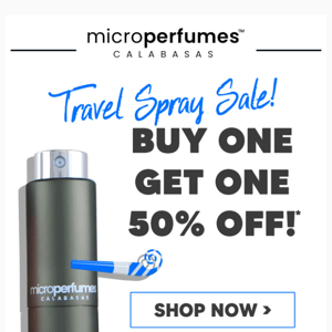 Get 50% Off Any Travel Spray: BOGO Sale On Now!