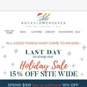 15% Off Sitewide Is Ending!
