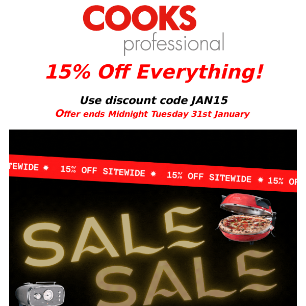 Cooks Professional - 15% off Sitewide Sale