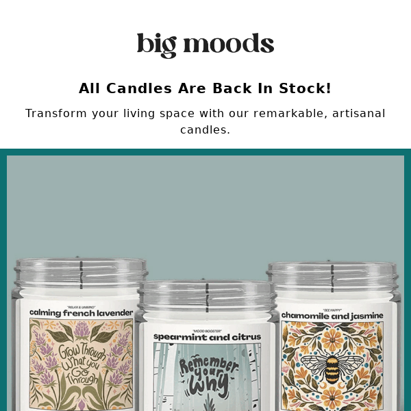 All Candles Back In Stock! 🕯️