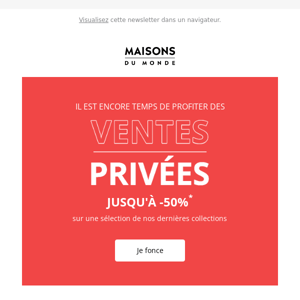 Ventes privées : -50% sur une sélection spéciale