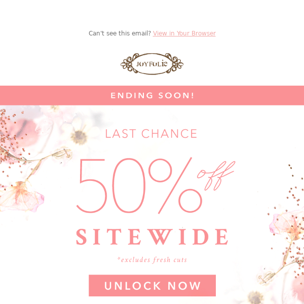 Final Hours: ♥ 50% OFF SITEWIDE ♥