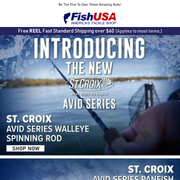 St. Croix Rods Avid Walleye Spinning Fishing Rod
