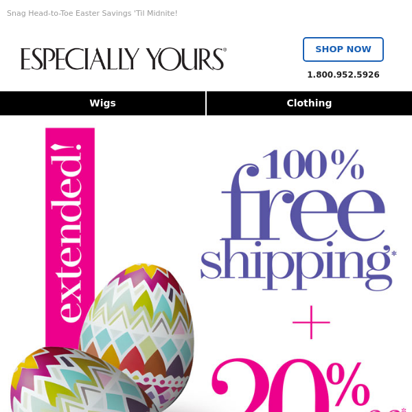 EXTENDED: Free Shipping + 20% Off