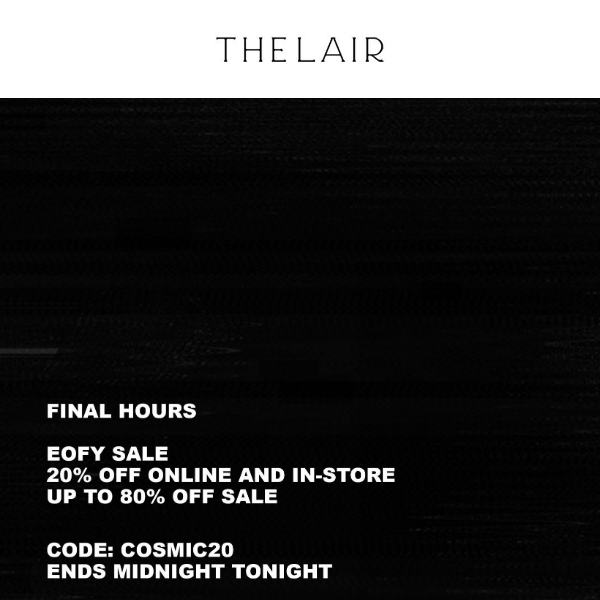 EOFY SALE FINAL HOURS ❤️‍🔥