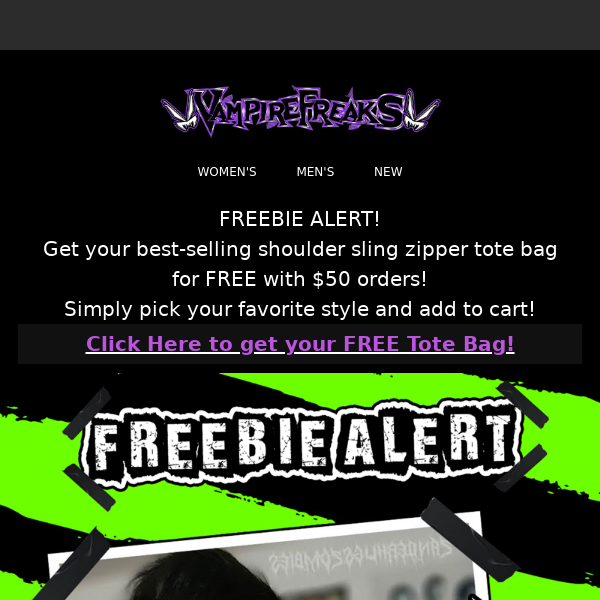 ⚠️ Here's your FREE Tote Bag!