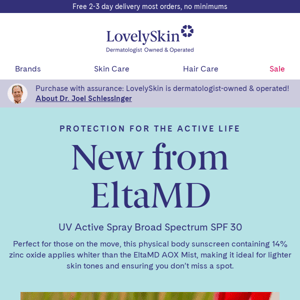 JUST DROPPED: EltaMD UV Active Spray Broad Spectrum SPF 30 Sunscreen!