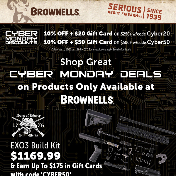 Save on these Brownells Exclusives