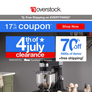 17% off Coupon? These Deals Are Heating Up! 🌡️ Explore the 4th of July Clearance Event Now!