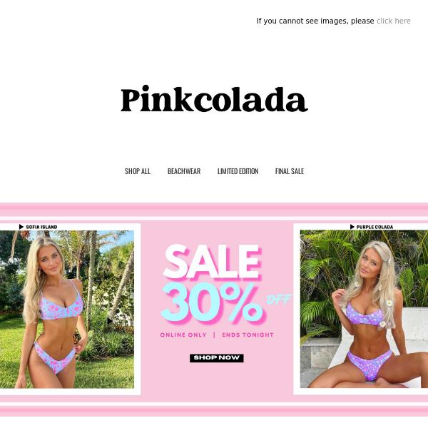 30% OFF BIKINI SALE  🌴