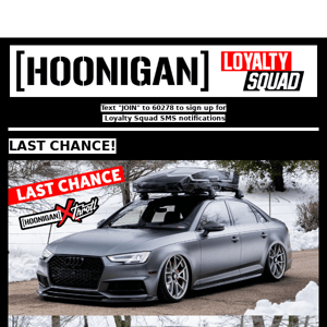 LAST CHANCE TO WIN OUR AUDI S4