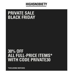 Private Black Friday Sale 30% Off 🤑