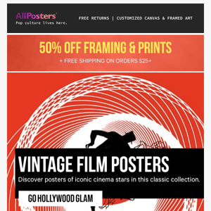 🎥 Now showing: vintage film posters.