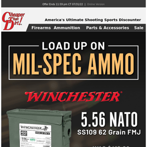 Mil-Spec Ammo Specials Just for Cheaper Than Dirt!