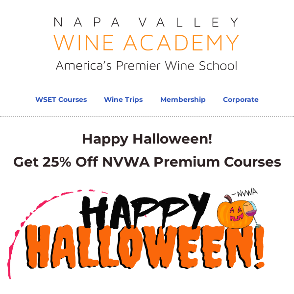 Happy Halloween! 25% Off NVWA Certification Courses...