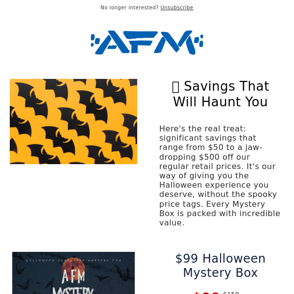 🎃 Unleash the Mystery: Save Up to $500 on AFM Halloween Mystery Boxes!