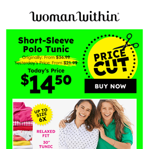 🔊 RE: Price Cut Alert! $14.50 Polo Tunic Ends Tonight!