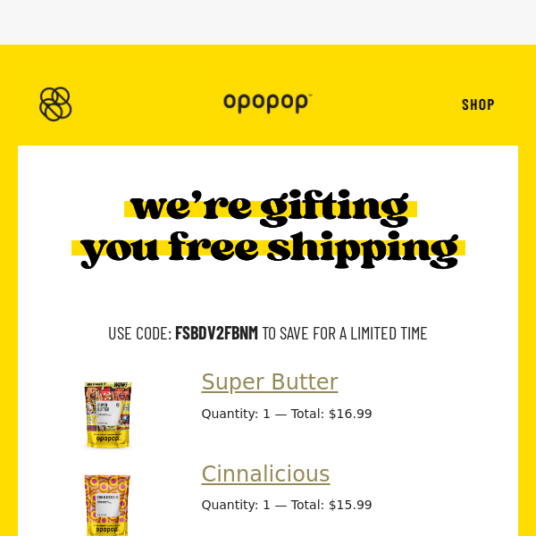 Free Shipping is waiting inside for you...