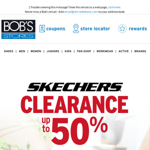 Skechers CLEARANCE Up to 50% OFF