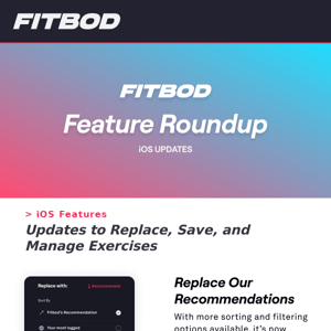 👉Hey Fitbod! Fitbod’s Updated Features! 👈