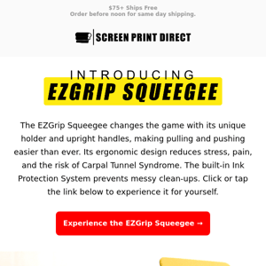 Upgrade to EZGrip Squeegee Today!