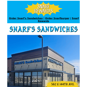 Snarf's Thornton is officially open!!