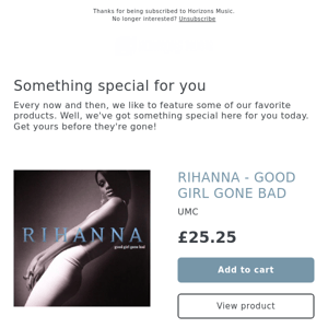 BACK IN! RIHANNA - GOOD GIRL GONE BAD