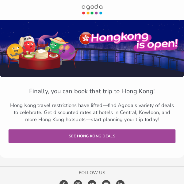Finally, you can book that trip to Hong Kong!