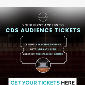 Your access to CDS Audience Tickets is here!