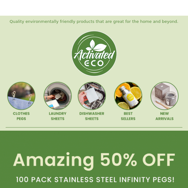 🌿 Don't miss 50% OFF Stainless Steel Infinity Pegs!