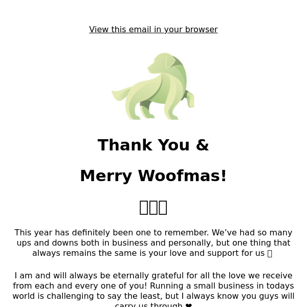Thank You & Merry Woofmas! 🎄