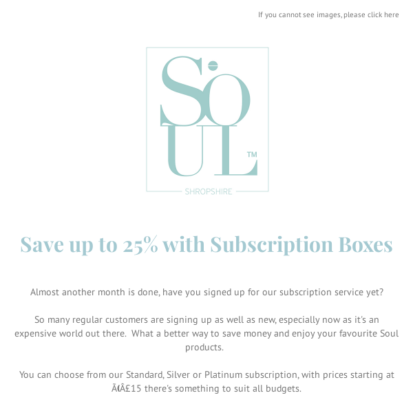 Save up to 25% with subscription boxes